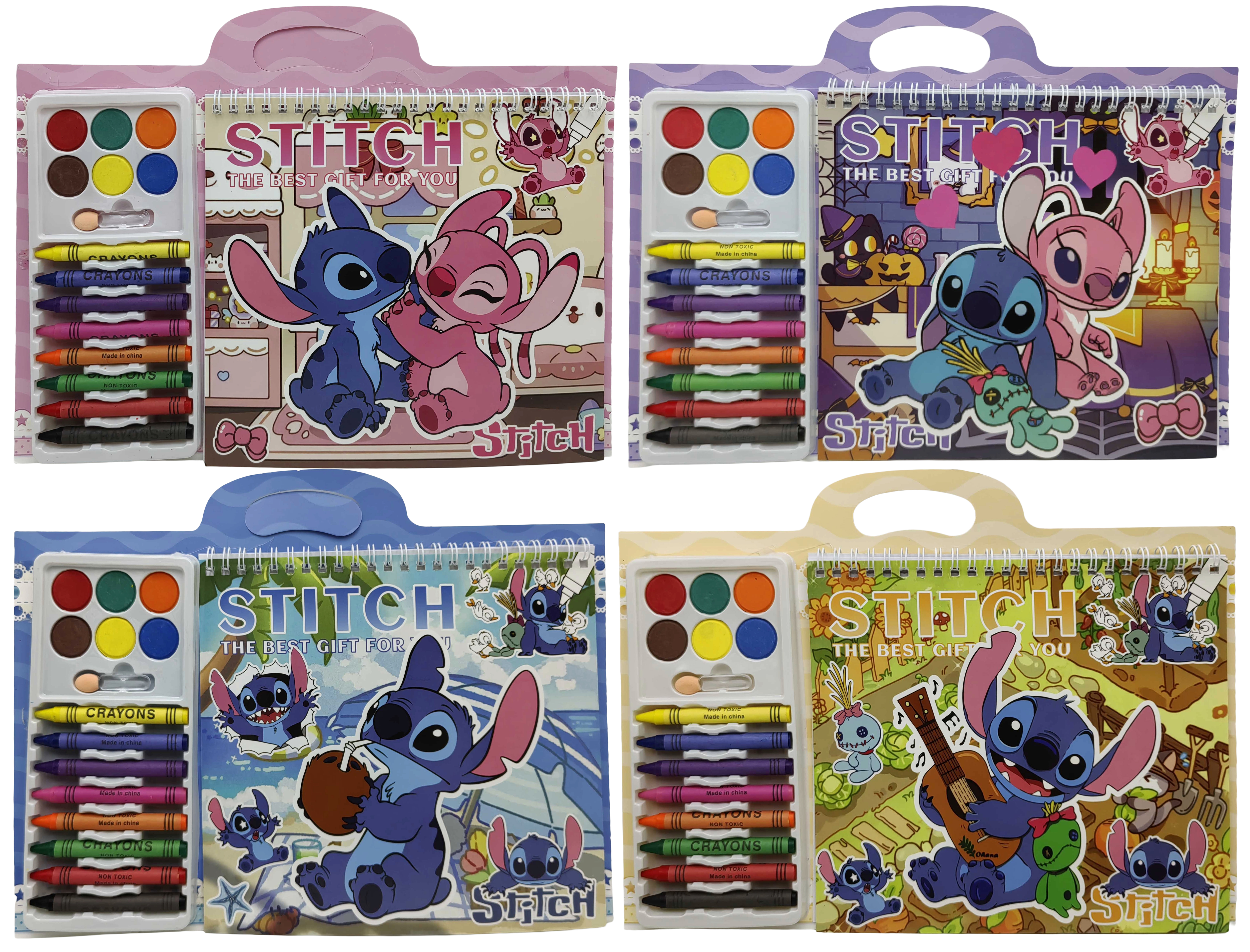 Набір для творчості- Розмальовка 12арк., фарби, воск.олівці 