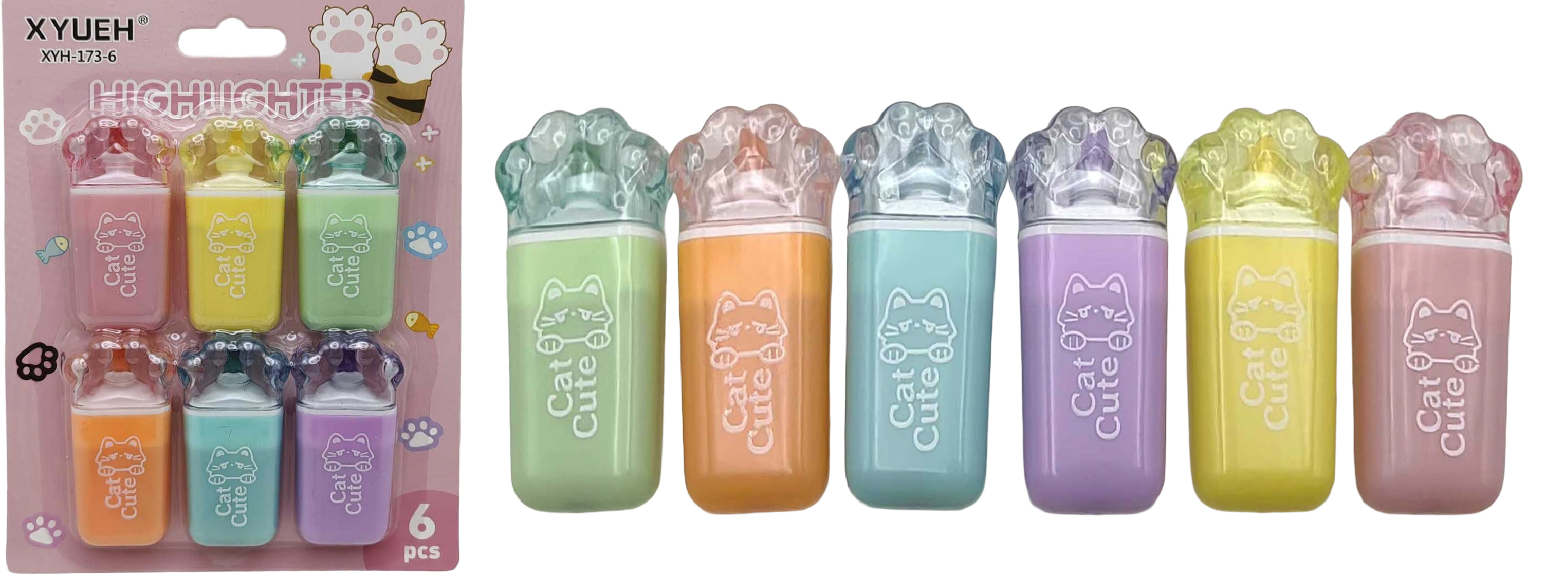 Маркер текстовидільник міні 6кол. 