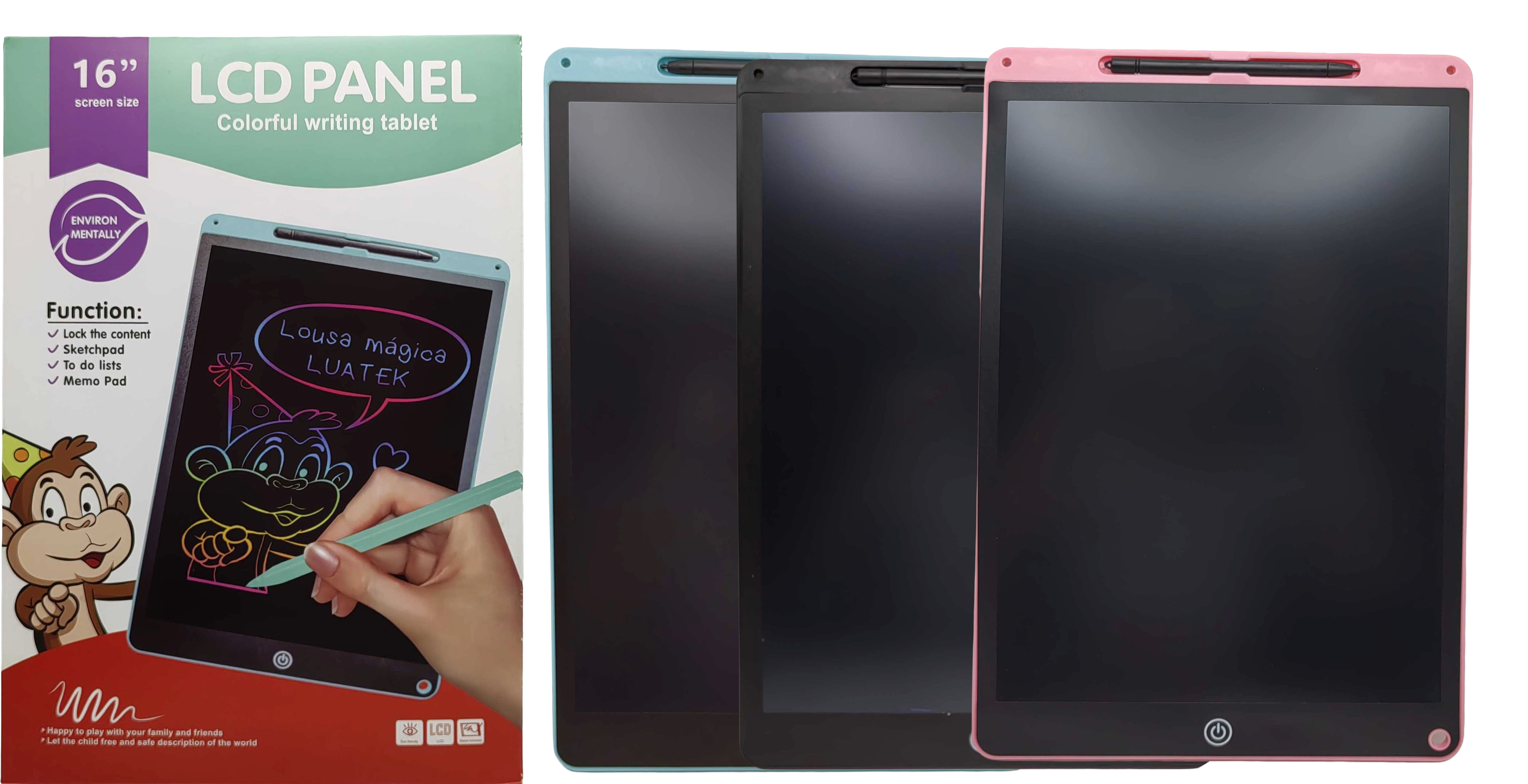 Планшет дитячий для малювання (малює кольоровим-5кол.) LCD діагональ 16