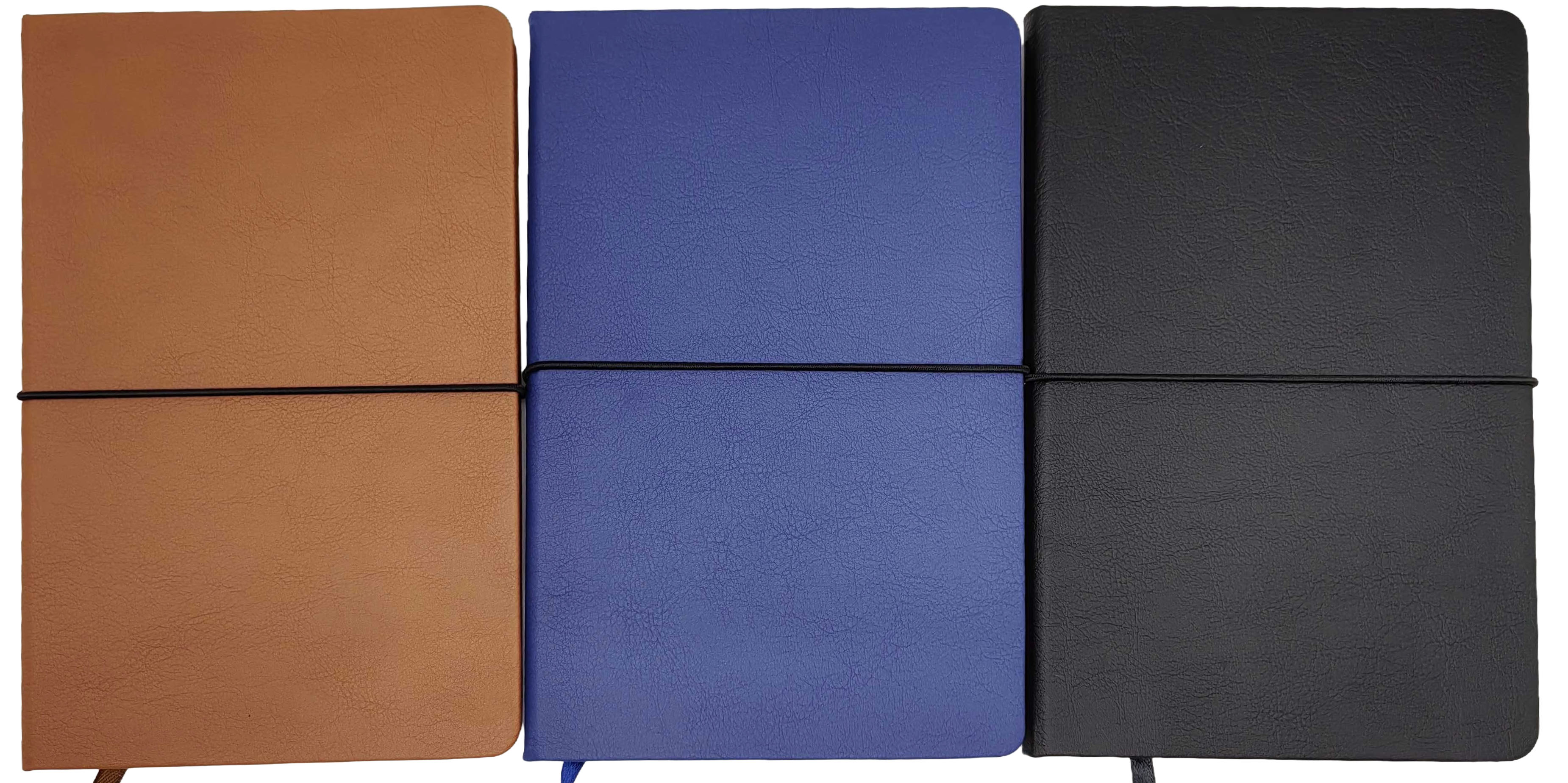 Блокнот на гумці А5/80арк.шкір/зам 80г/м2,клітина