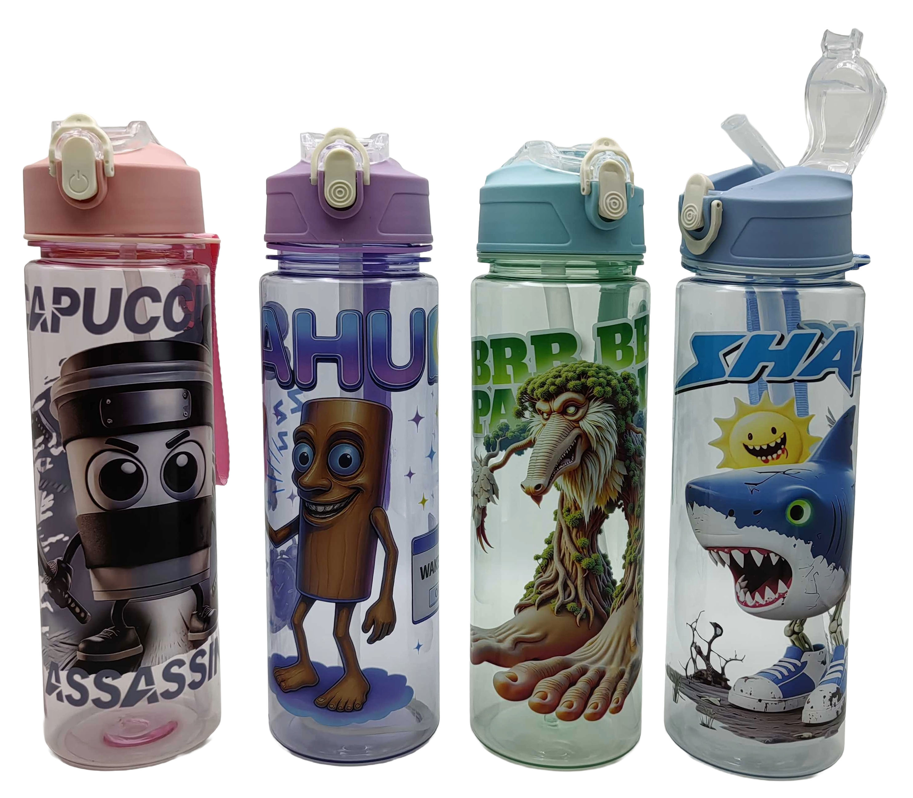 Пляшка для води з трубочкою 750мл 