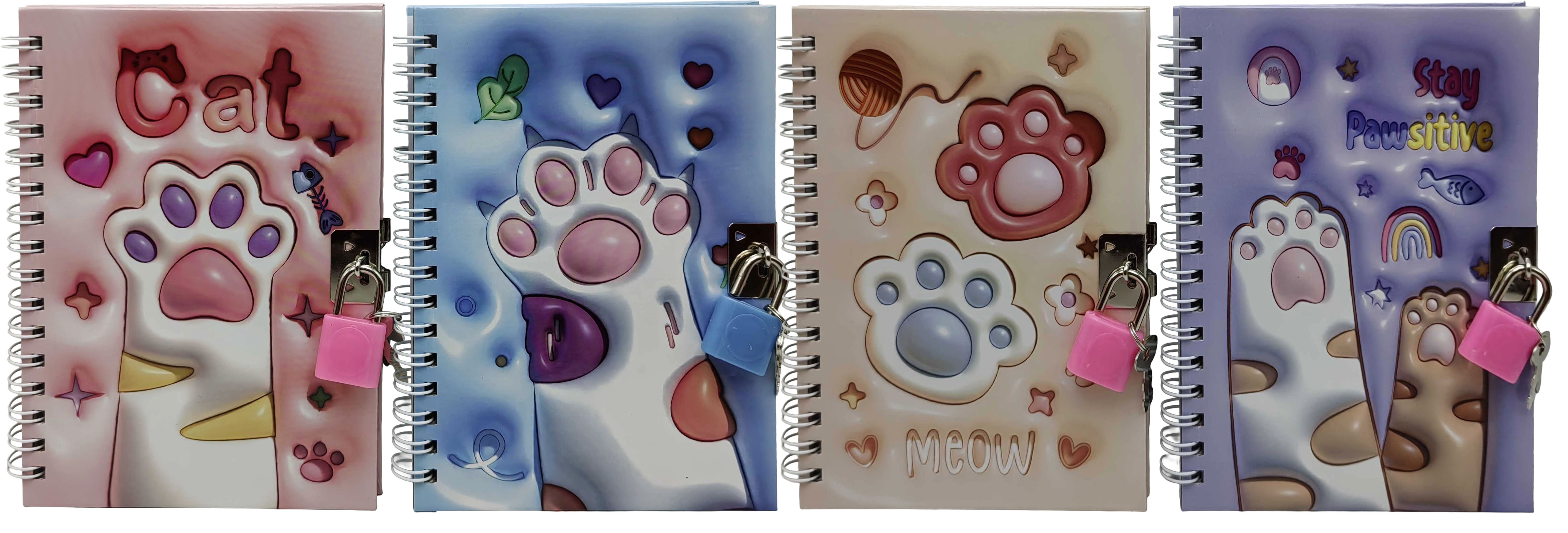 Блокнот на замочці мет. 11*15см 