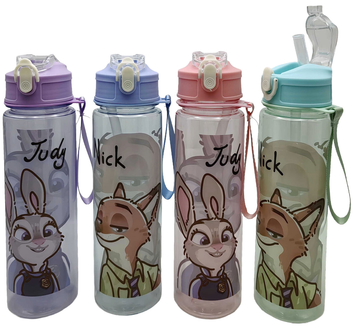 Пляшка для води з трубочкою 700мл 