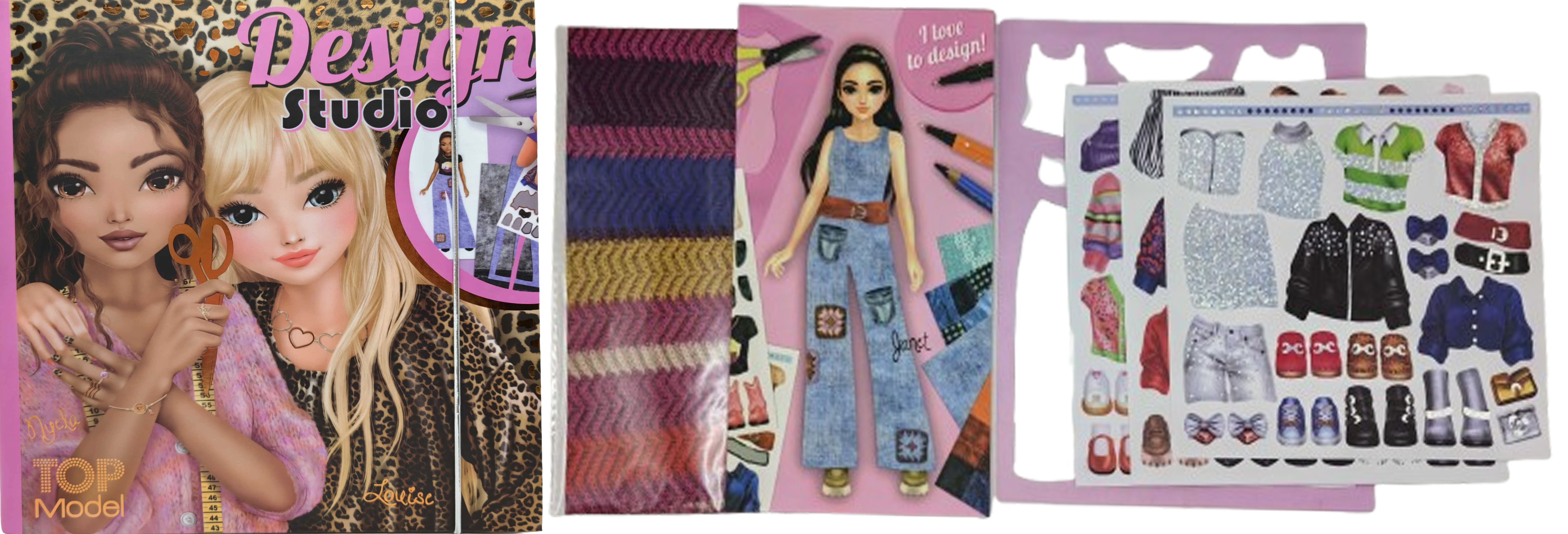 Набір для творчості- 30арк.розмальовка , 1арк.трафарети, 3арк.наклейки , 10кол.кольоров.папір  