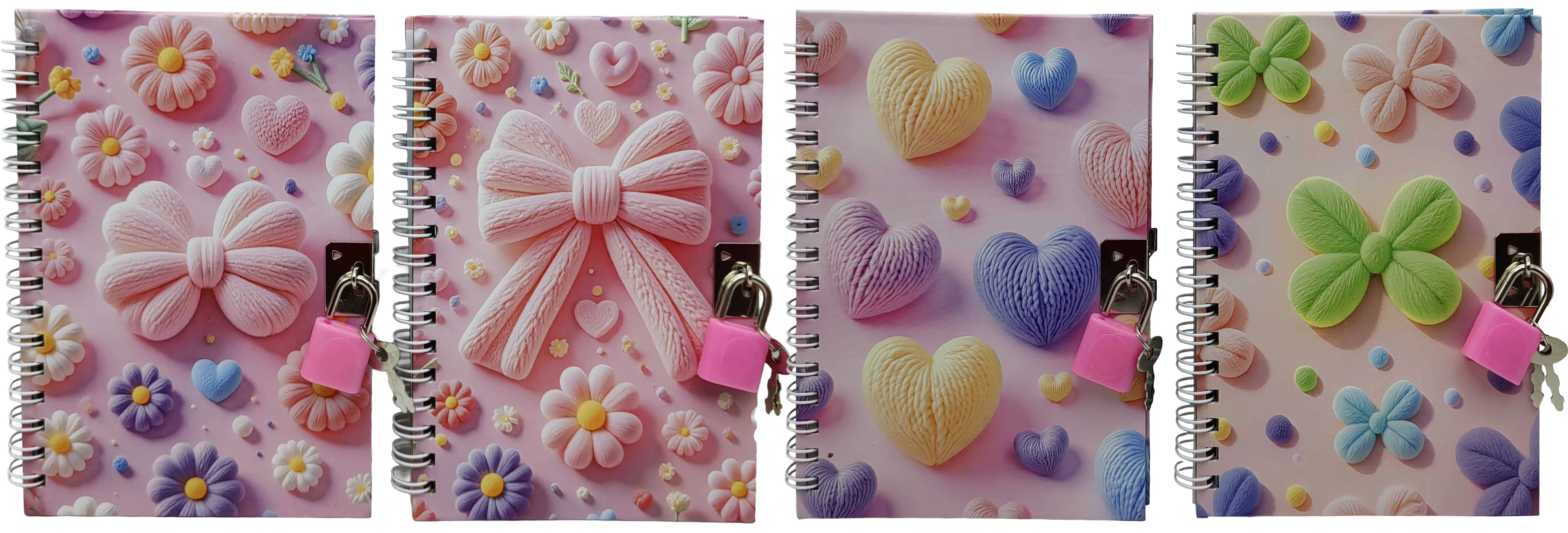 Блокнот на замочці мет. 11*15см 