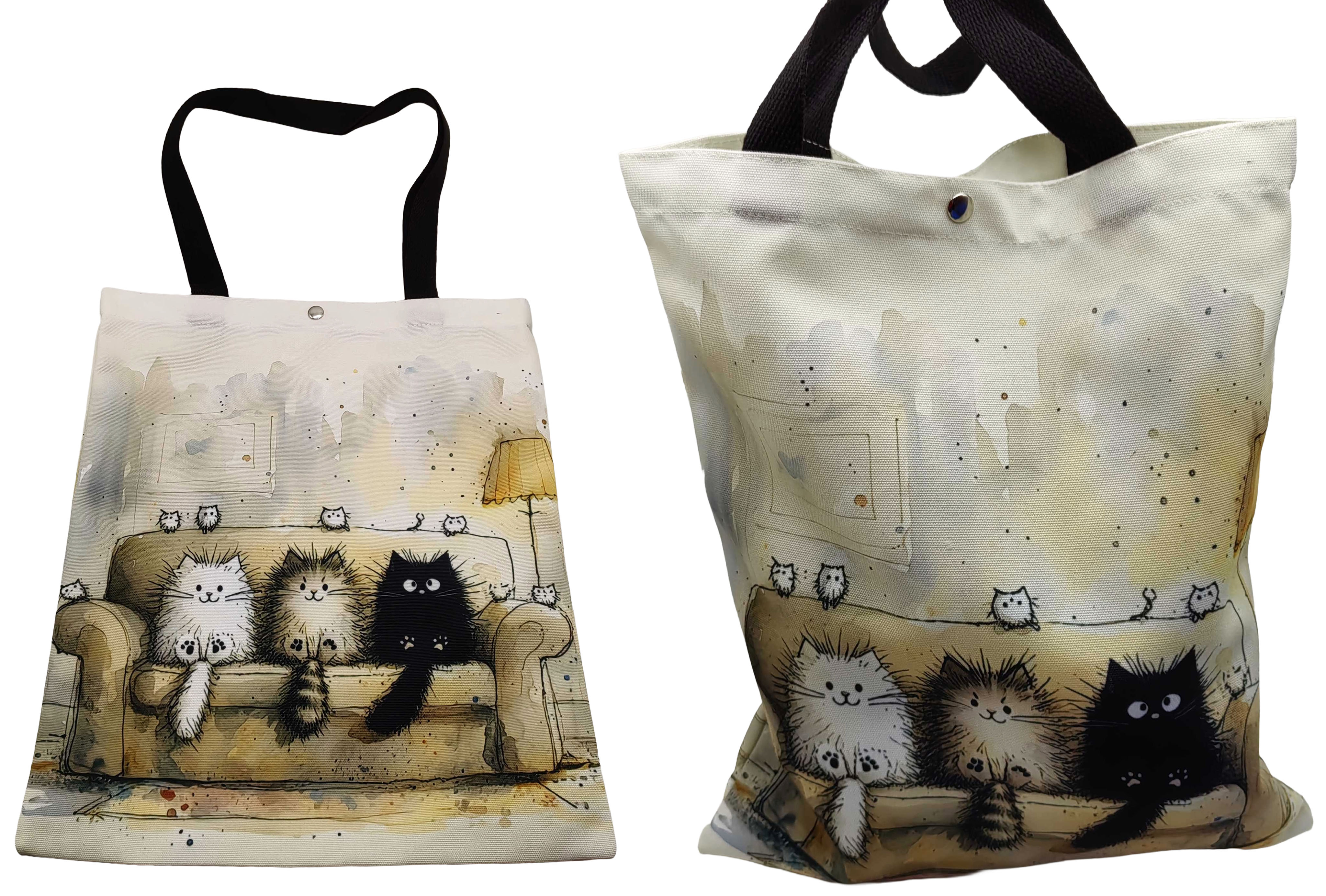 Сумка-шопер на кнопці 