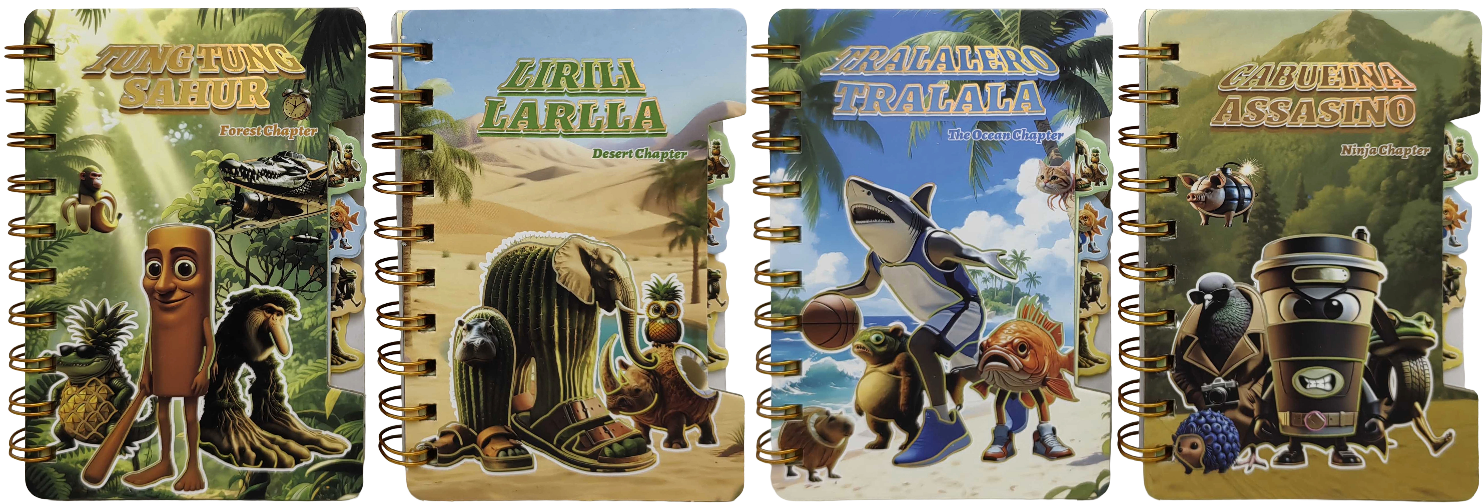 Блокнот на спіралі А6/65арк. з 4-ма роздільниками 