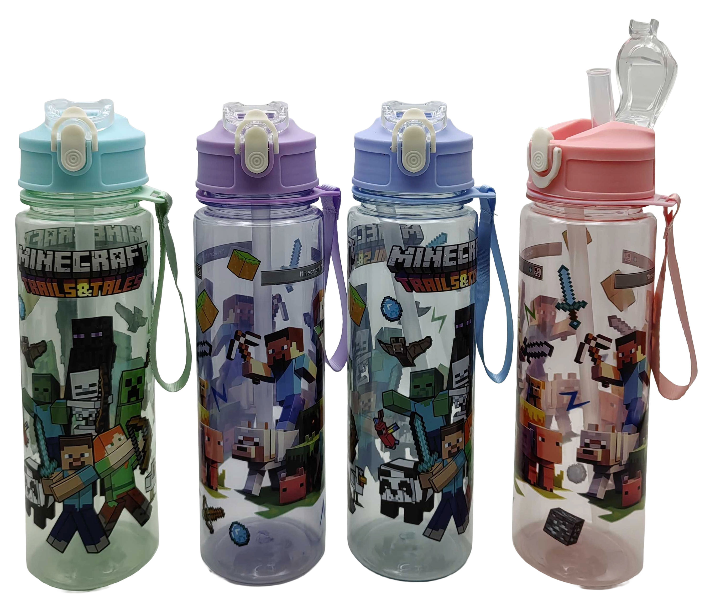 Пляшка для води з трубочкою 700мл 