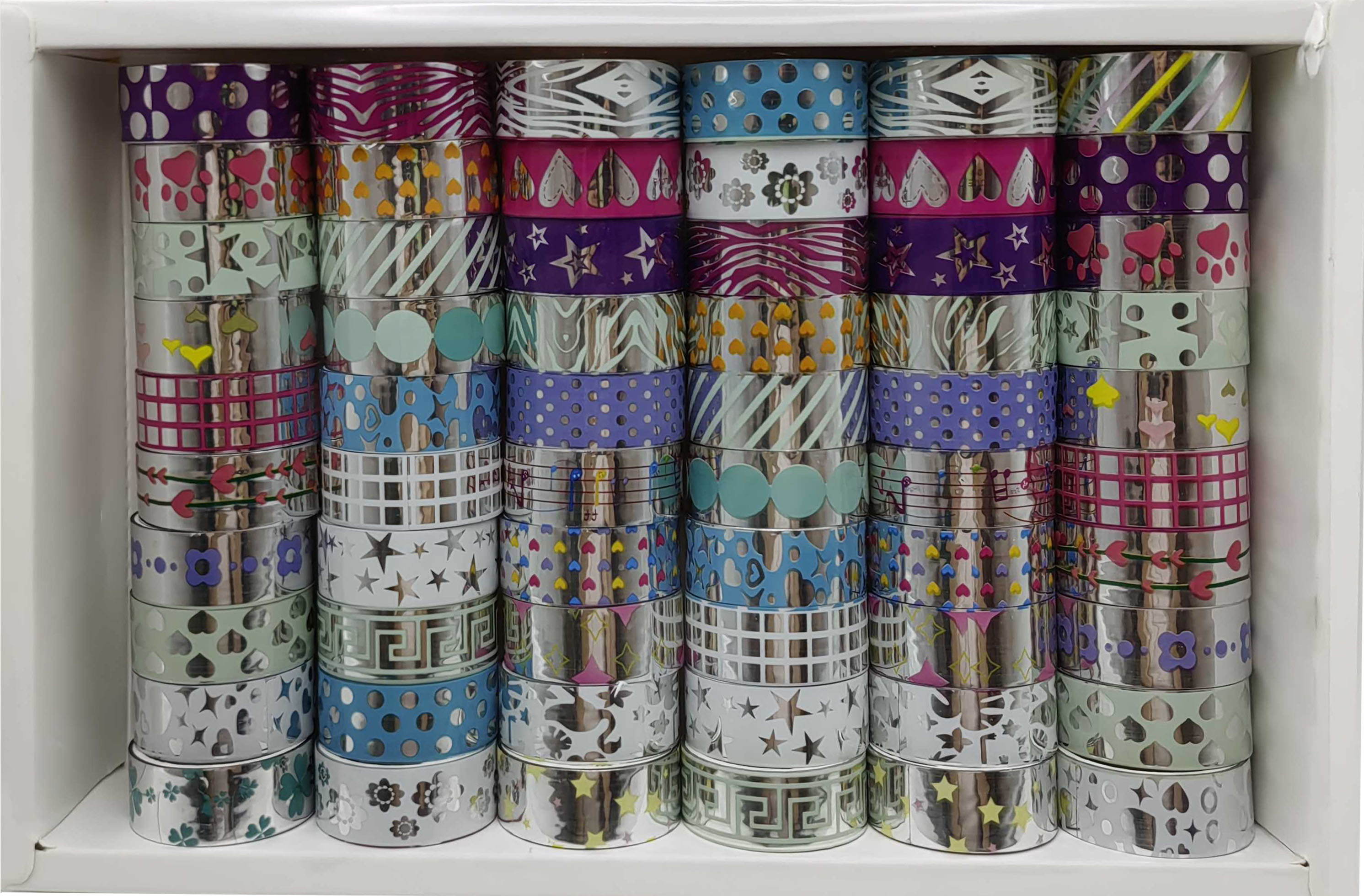 Стрічка клейк.декор.кольор.60шт.*1,5* 200см 