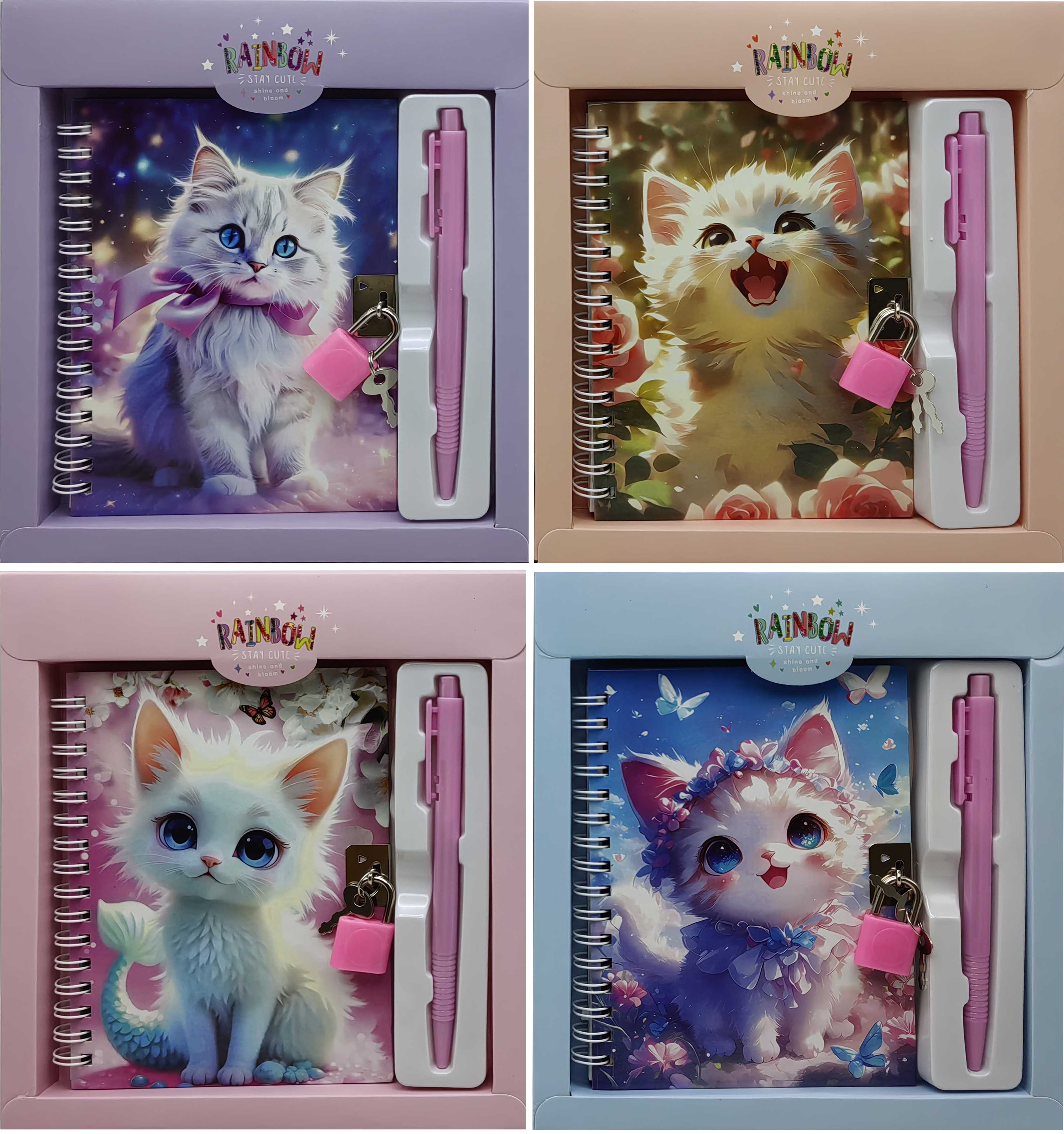 Блокнот на замочці мет.11*15см + ручка кулькова 