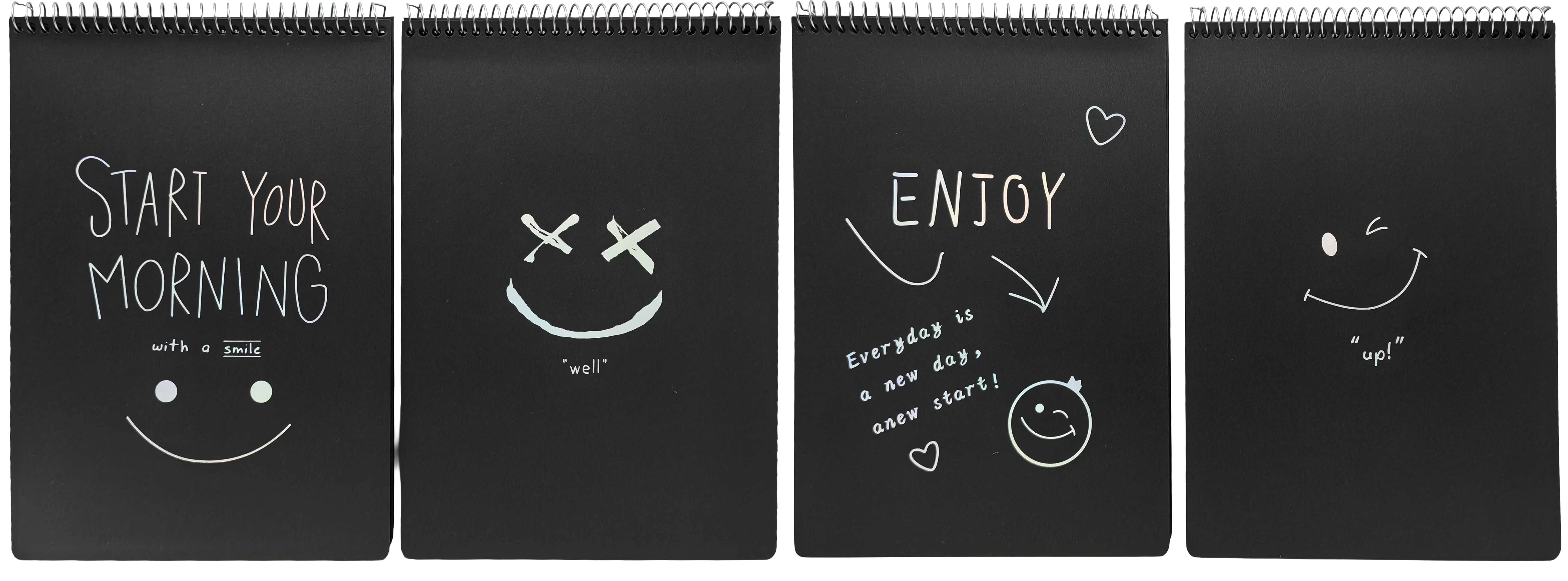 Альбом А4 на спіралі зверху, чорні 30арк. 21*29см 