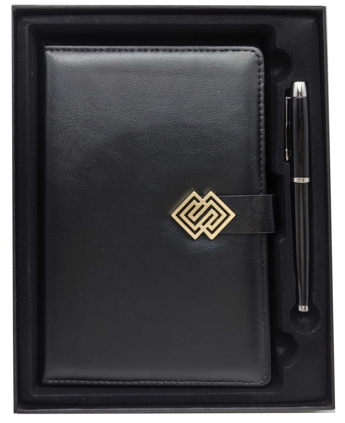 Блокнот шкір/зам на магніті А5/100арк.+ручка роллер 