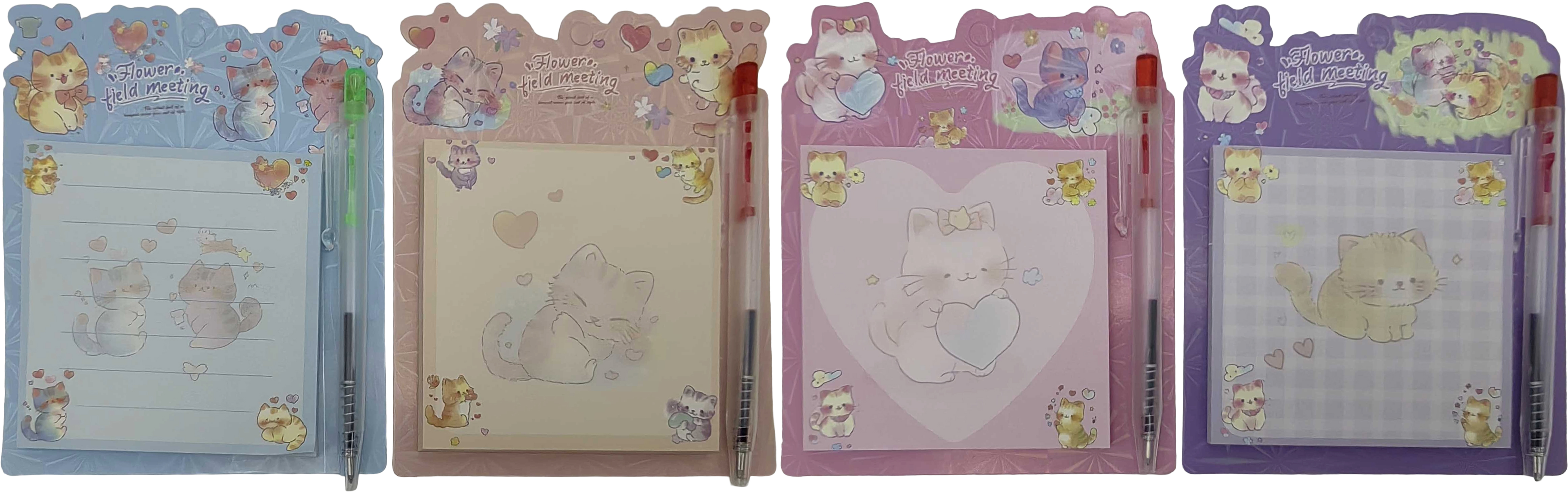 Папір для нотаток з ручкою кульков. 