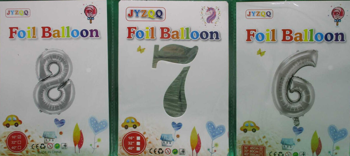 Кулі повітряні фольговані 40см 