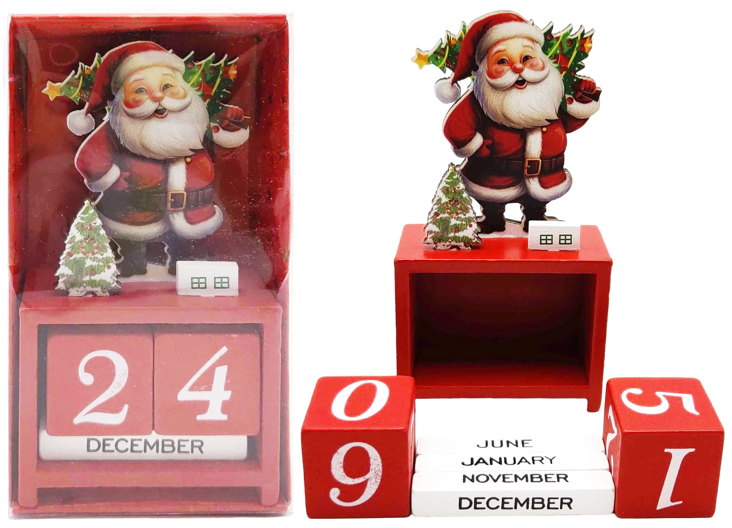 Вічний календар настільний дерев'яний 