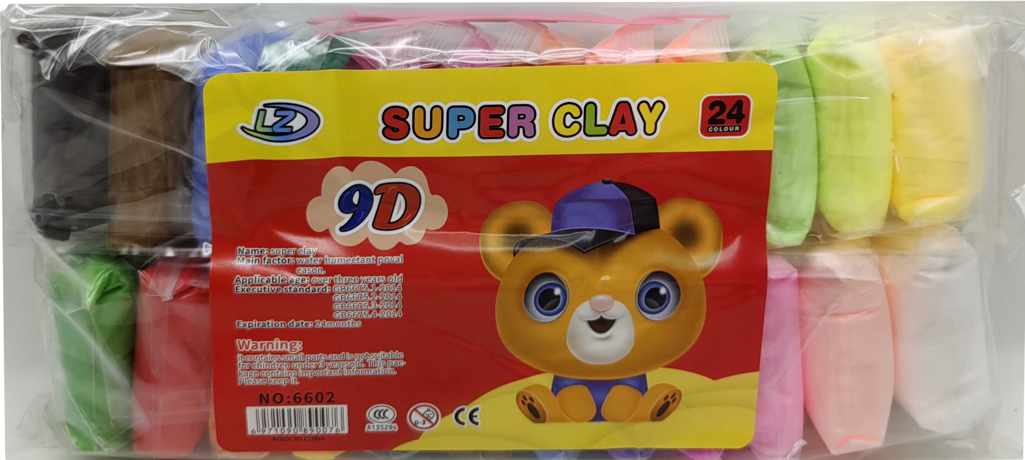 Маса для ліплення 24кольори *10г супер легка