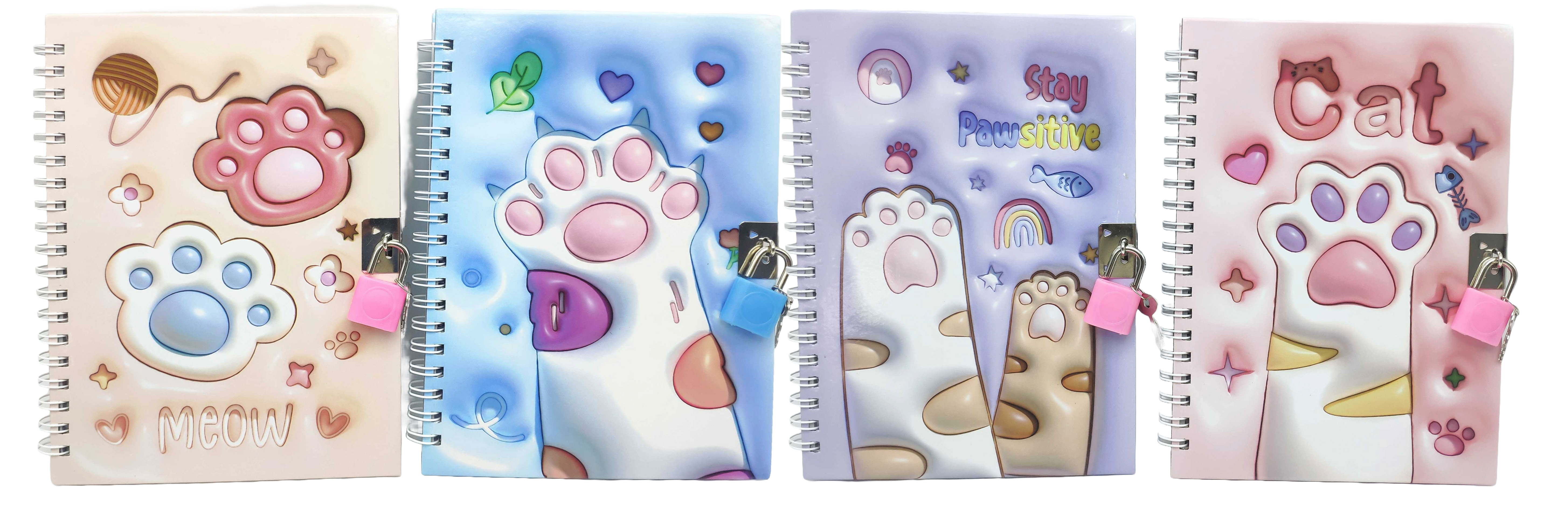 Блокнот на замочці мет. 13*18см 