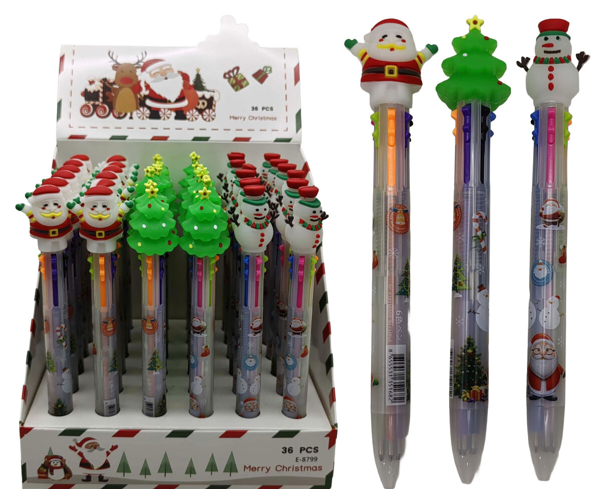 Ручка кулькова 6-кольорова 