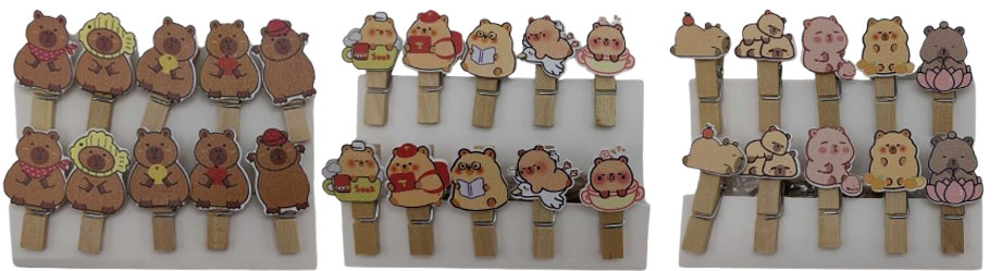 Прищіпка декоративна кольорова 