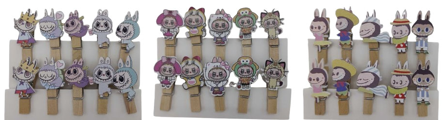 Прищіпка декоративна кольорова 