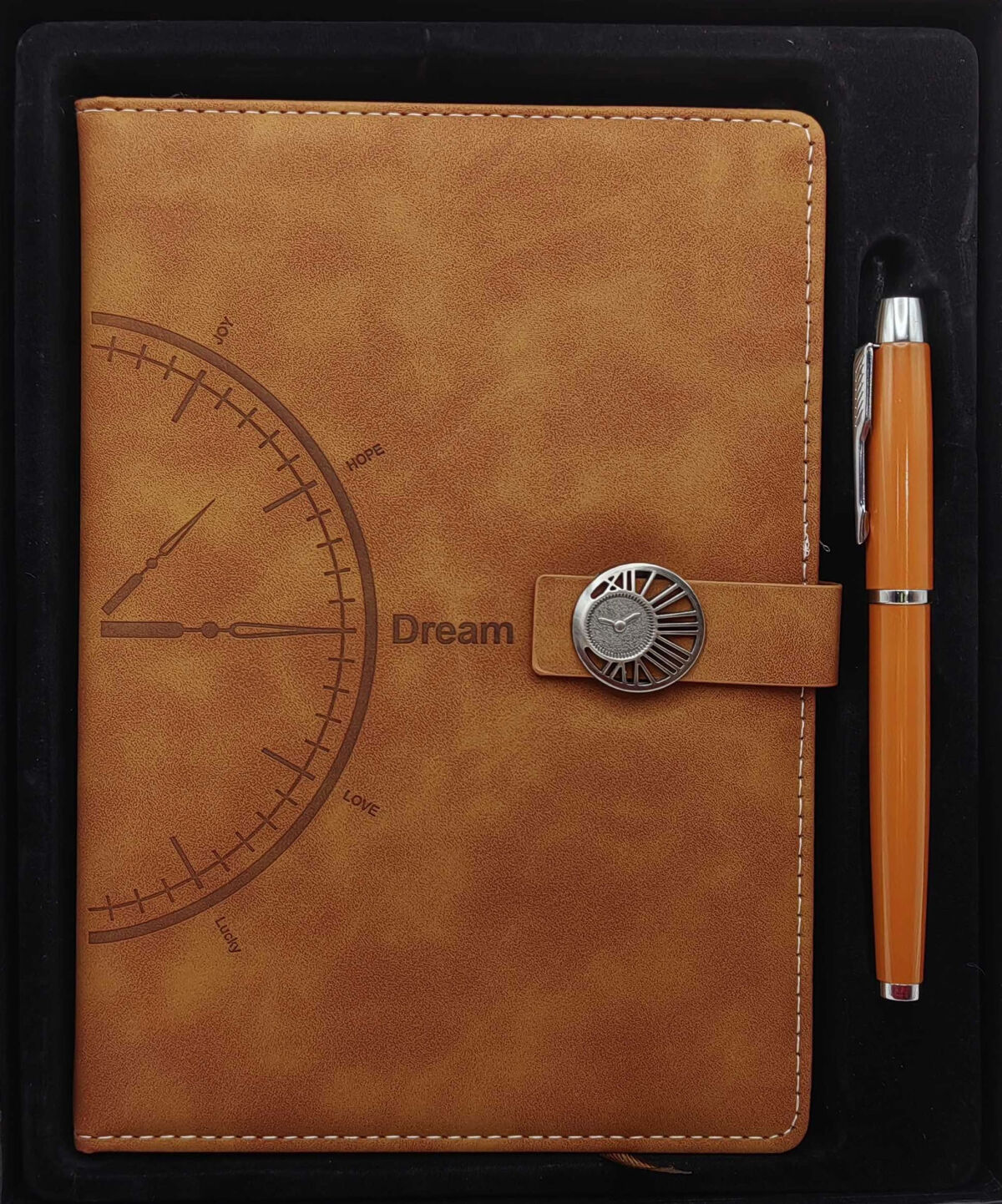 Блокнот шкір/зам на магніті А5/96арк.+ручка роллер 