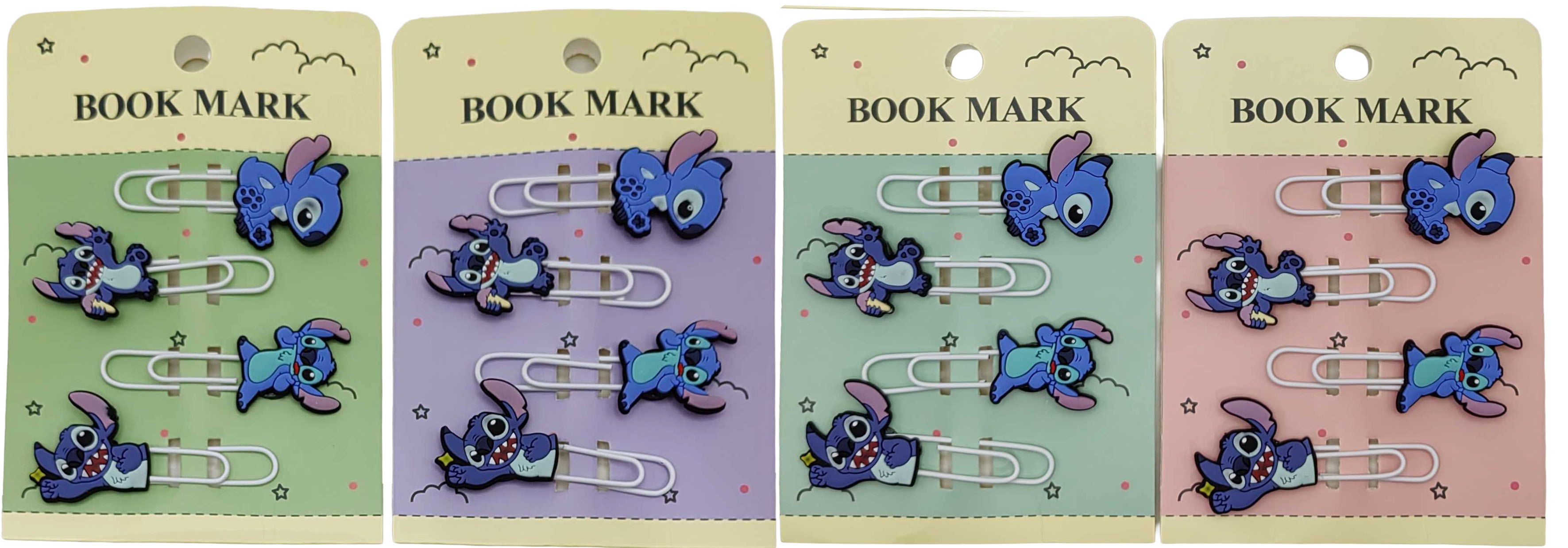 Закладка-скріпка для книг силіконова 4шт. 