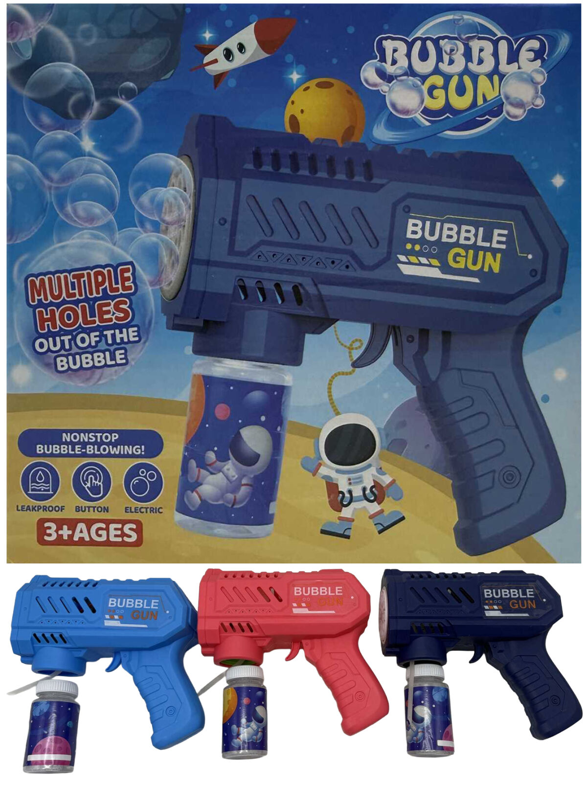 Пістолет для мильних бульбашок Bubble Gun  15*14см у кор.