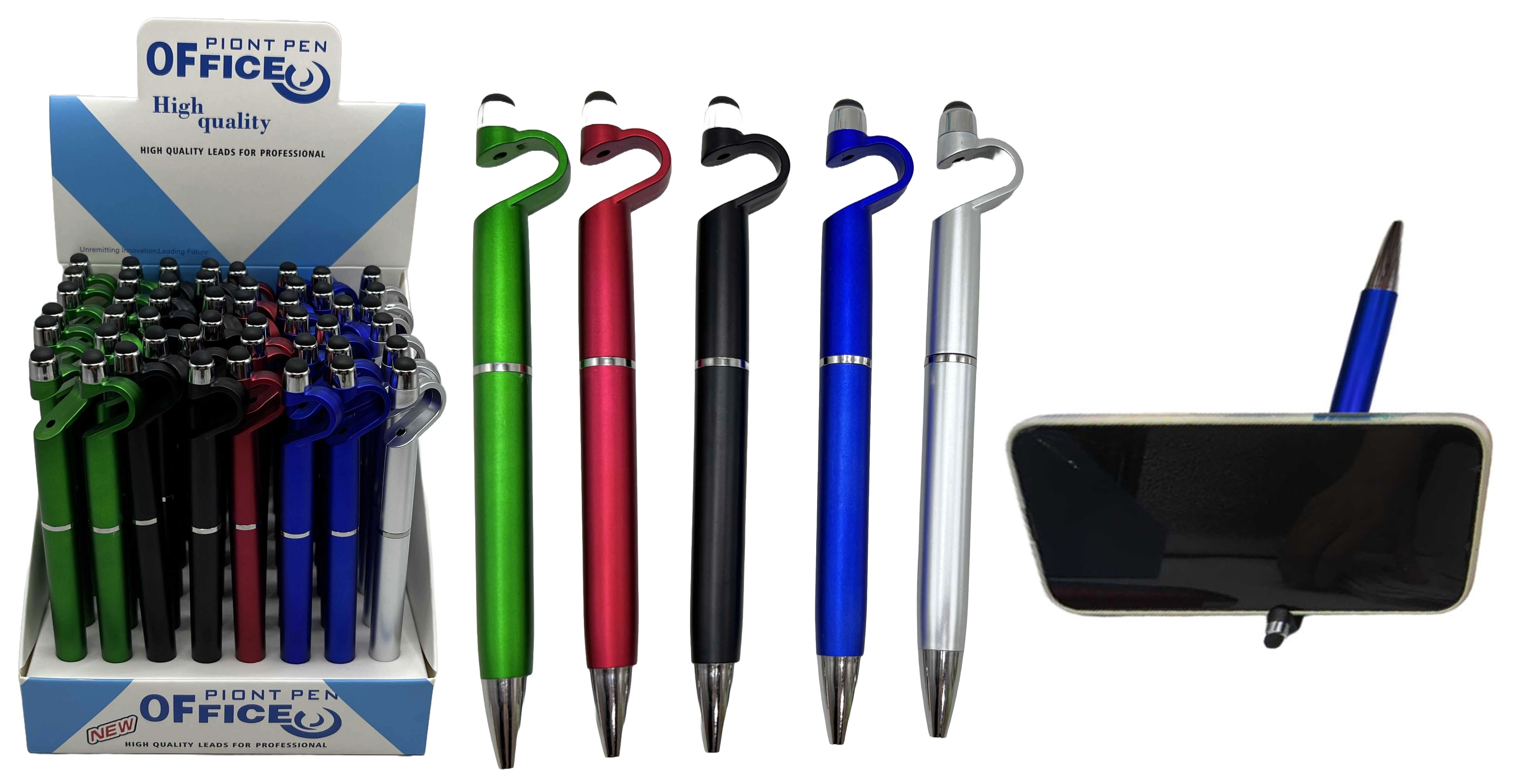 Ручка шариковая+Touch pen+подставка для телефона-3 в 1