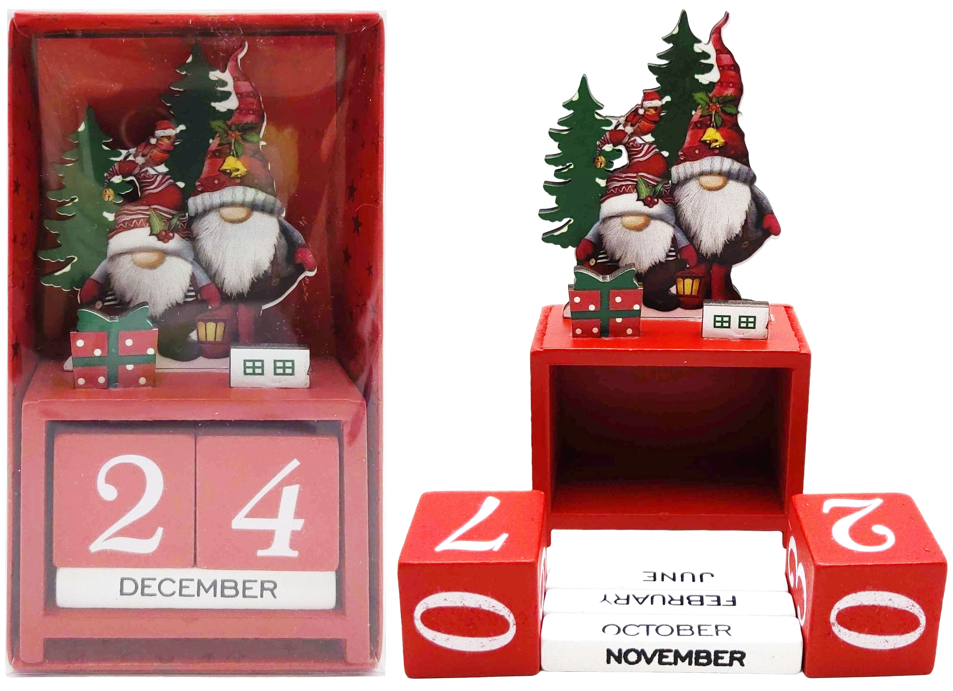 Вічний календар настільний дерев'яний 